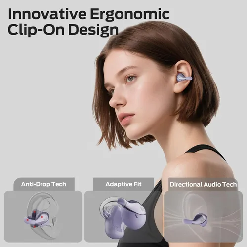 Miniatura 10 de Auriculares Monster Open Ear AC225, auriculares Bluetooth 6.0 inalámbricos, sonido estéreo, cómodos y ligeros con clip para la oreja y micrófono ENC