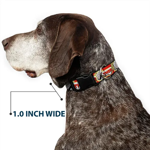 Miniatura 6 de Marvel Comics - Collar para mascotas, collar de perro, hebilla de plástico, martillo Thor, rojo, amarillo y blanco, de 15 a 24 pulgadas, 1.0