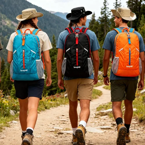 Miniatura 7 de Levayhill Mochila de senderismo plegable de 25L, ligera y plegable, mochila básica de día colapsable, resistente al agua, para viajes, para hombres