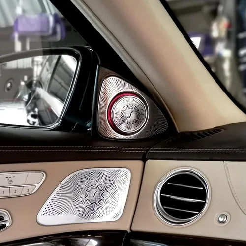 Miniatura 6 de Tweeters de audio para coche con kit de iluminación ambiental LED, 7 colores 3D giratorios, repuesto para S-Class W222 Pre-Facelift 2014-2017