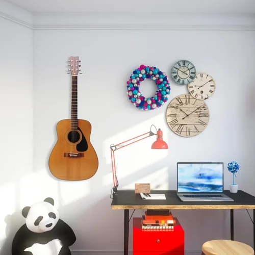 Miniatura 6 de EXCEART Gancho de pared de guitarra acrílica transparente, gancho de montaje invisible para guitarra acústica/eléctrica, violín, ukelele, soporte