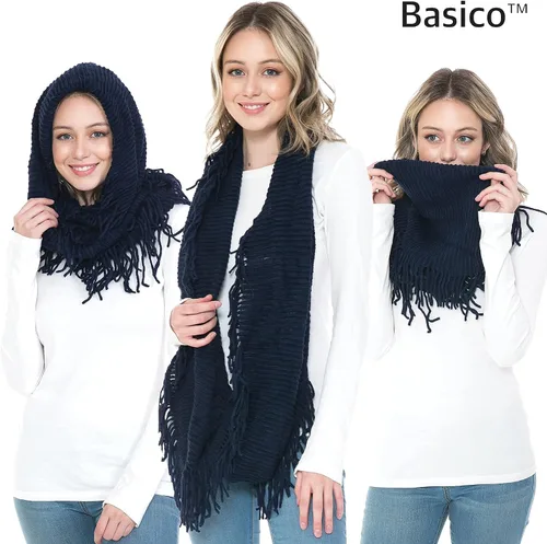 Miniatura 3 de Basico - Bufandas infinitas para mujer, modernas, suaves y de invierno