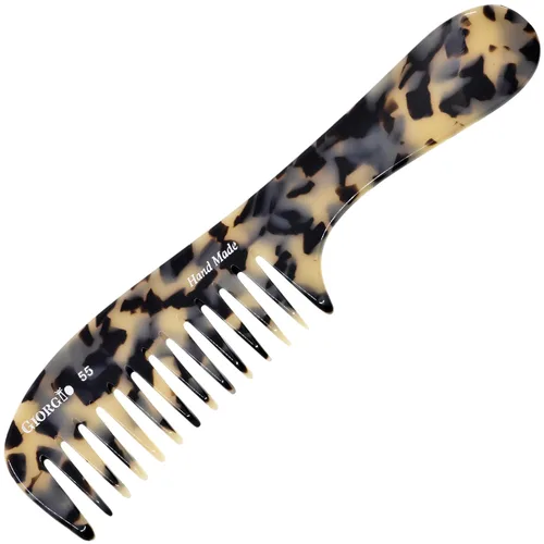 Giorgio G55 TW - Peine de dientes anchos para desenredar el cabello mojado, peine para desenredar el cabello de grosor fino a medio, peines para el