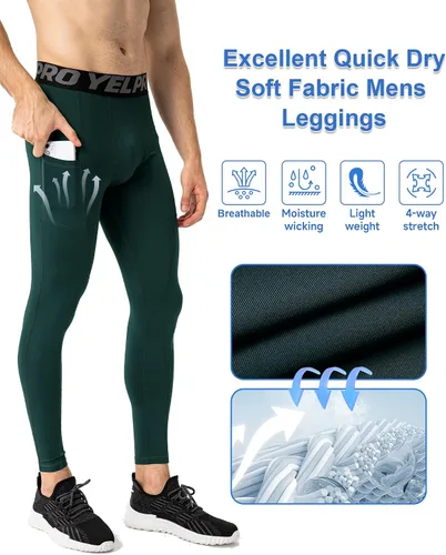 Miniatura 92 de SPVISE Pantalones de compresión para hombre, leggings para deportes, gimnasio, mallas atléticas frescas y secas, capa base para correr, fútbol