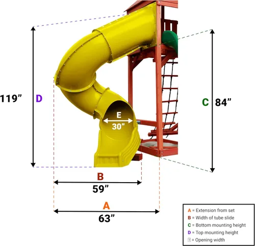 Miniatura 3 de Tobogán en tubo Swing-N-Slide Turbo, Amarillo