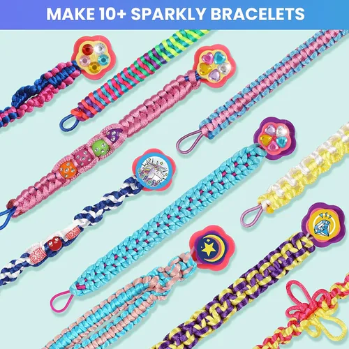 Miniatura 6 de DDAI - Kits para hacer pulseras de amistad, manualidades de arte y artesanía para niños de 8 a 12 años - Regalos de cumpleaños para niñas de 7, 9