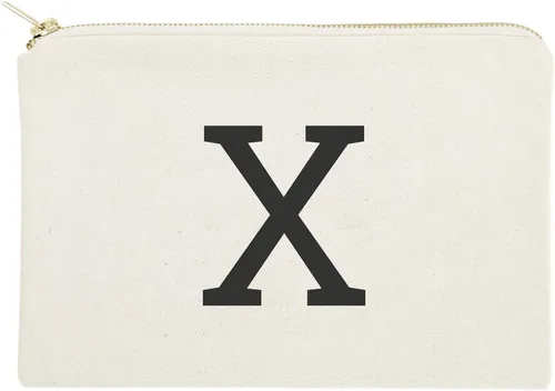 Miniatura 20 de The Cotton & Canvas Co. Bolso cosmético moderno personalizado del monograma y bolso del maquillaje del viaje, Negro, A