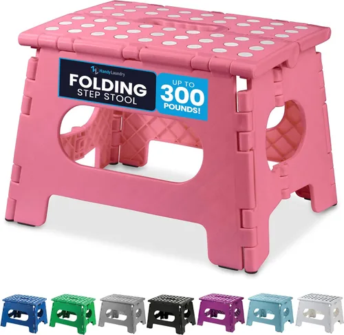 Miniatura 21 de Handy Laundry Taburete plegable de paso - Taburete plegable lo suficientemente resistente para apoyar a adultos y lo suficientemente seguro