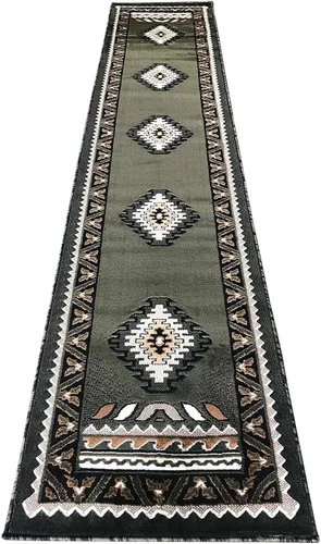 Miniatura 31 de YHSF Alfombra del suroeste para sala de estar, dormitorio, cocina y más, fácil de limpiar, suave y duradera, alfombra tribal nativa americana, a