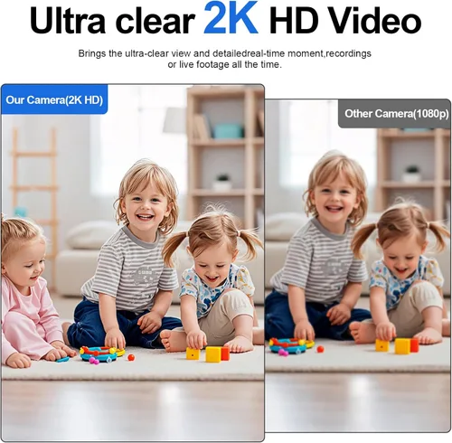 Miniatura 3 de Cámara de vigilancia 4G, cámara de seguridad, 2K HD cámara de seguridad interior/exterior, visión nocturna HD, detección de movimiento AI