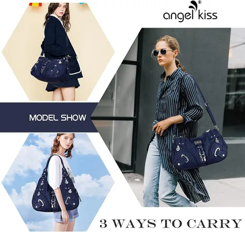 Miniatura 4 de Angelkiss Hobo - Bolso de mano para mujer bolso de mano tamaño grande para uso diario