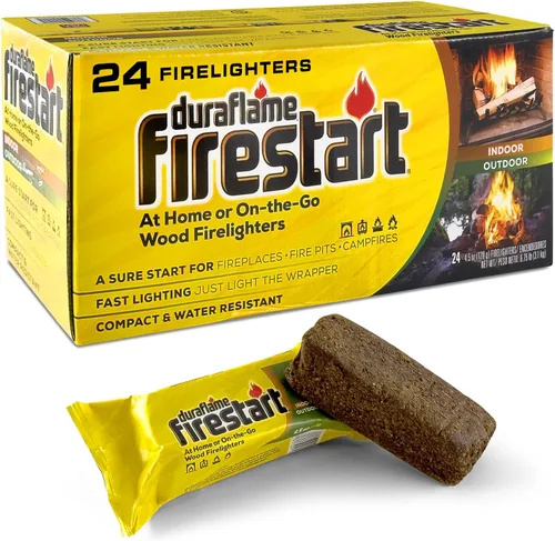 Duraflame Iniciador de Fuego para Uso en Interiores y Exteriores - Troncos de Ignición Rápida para Barbacoa, Chimenea, Fogata y Campamentos (Paquete