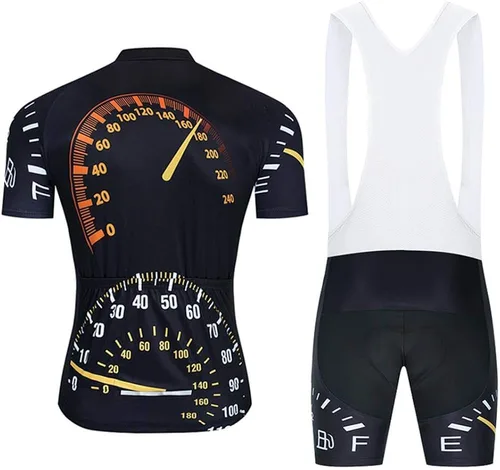 Miniatura 2 de MOXILYN Camiseta de ciclismo para hombre, kit de ciclismo de MTB y pantalones cortos de ciclismo con almohadilla de gel 20D, conjunto de ropa