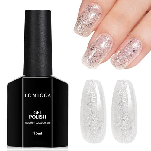 Miniatura 43 de TOMICCA Capa superior de gel mate, 0.5 onzas líquidas, acabado mate para esmalte de uñas de gel, remojar LED UV para curar de larga duración
