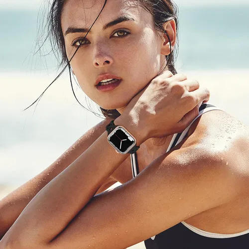 Miniatura 5 de iWabcertoo Correas delgadas de silicona para Apple Watch de 40 mm, 38 mm, 41 mm, 42 mm, 44 mm, 45 mm, 49 mm, correas de encaje trenzado delgadas