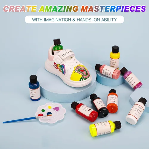 Miniatura 2 de Kit de reparación de vinilo y cuero, 12 colores de pintura acrílica para cuero para zapatos, zapatillas, muebles de cuero, bolsos, asiento de coche