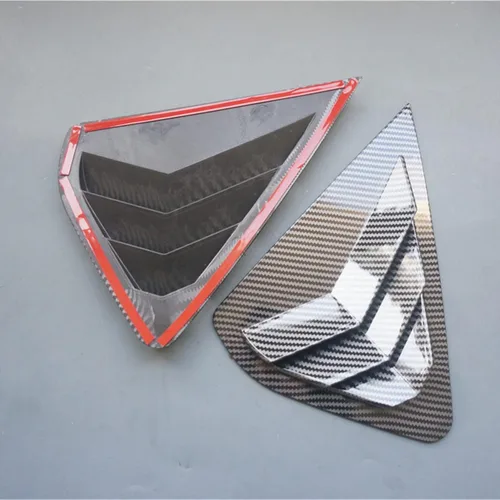 Miniatura 3 de ZiWen 2 paneles de listones de fibra de carbono estilo deportivo para cuarto trasero de ventanilla para Nissan Altima 2013 2014 2015 2016 2017 2018