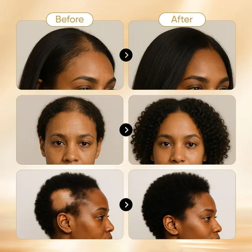 Miniatura 6 de Root Revive Cápsulas para mujeres negras, nutre el cabello adelgazante y aumenta el grosor del cabello, con extracto de semilla negra, biotina, 17