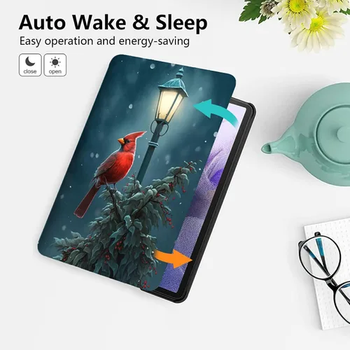 Miniatura 167 de Funda para tablet Fire 7 (12ª generación, versión 2022), delgada, a prueba de golpes, delgada, de piel sintética, con función de apagado/encendido