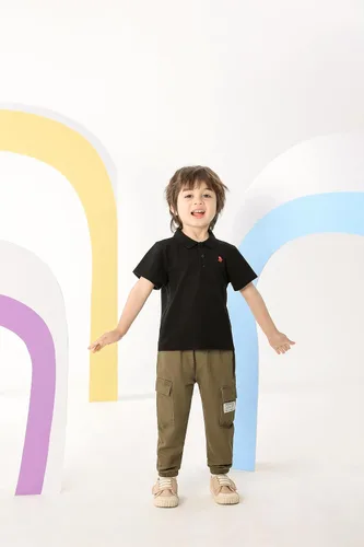 Miniatura 5 de Feidoog Pantalones deportivos de algodón sólido con cintura elástica para niños pequeños, paquete de 23