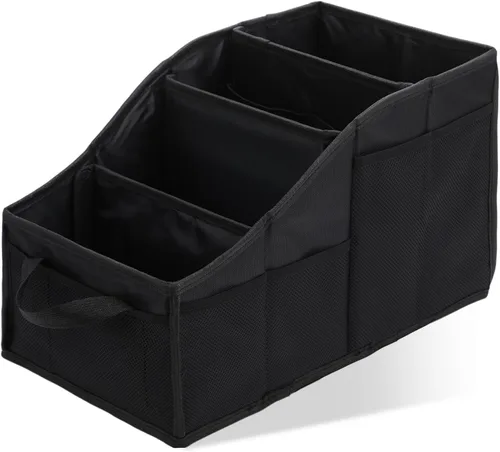 Miniatura 11 de Honeydak Organizador de asiento de pasajero, almacenamiento plegable para consola, asiento delantero/trasero con múltiples bolsillos, organizador