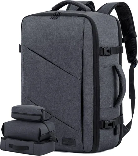 Miniatura 16 de LOVEVOOK Peersonal - Mochila de viaje extra grande de 40 L, bolsa de artículos Peersonal aprobada por vuelo, resistente al agua, mochila de 17 Azul