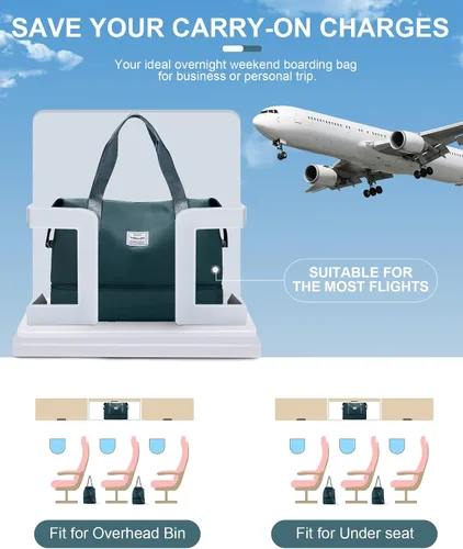 Miniatura 2 de Bolsa de viaje para mujer, bolsa deportiva para gimnasio, E3-Azul oscuro