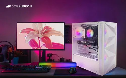 Miniatura 5 de STGAubron Computadora de Escritorio Gaming PC, AMD Ryzen 5 5600GT hasta 4.6G, Radeon RX 6500 4G, 16G DDR4, 1T SSD, WiFi 6 y BT 5.2, Ventilador RGB