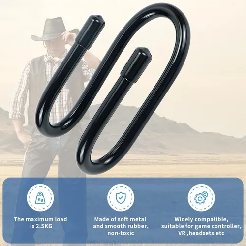 Miniatura 5 de Kesywale Paquete de 2 soportes para sombreros de vaquero para pared, sombreros de vaquero ajustables para montaje en pared, organizador de gorra