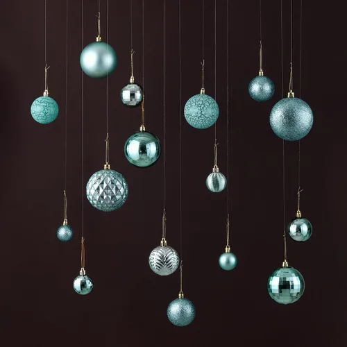 Miniatura 7 de LANGXUN 36 bolas de decoración de árbol de Navidad de pavo real, bolas de Navidad, decoración de Navidad 2025, adornos de Navidad inastillables