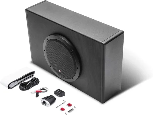 Rockford Fosgate P300-8P Punch - Subwoofer amplificado de 8 pulgadas y 300 vatios en carcasa con puerto, diseño delgado para espacios reducidos,