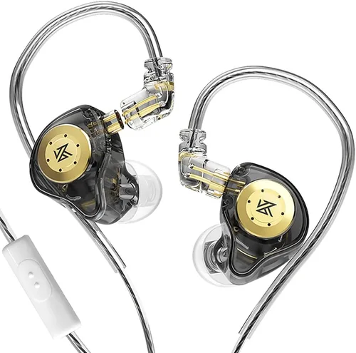 Miniatura 14 de KZ EDX - Monitores intrauditivos, estéreo HiFi para escenario/estudio IEM con aislamiento de ruido con cable deportivo, auriculares con cable Negro