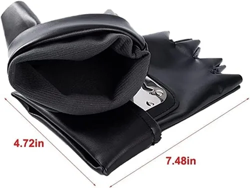 Miniatura 3 de Guantes Ninja Leaf Village Cosplay Anime Ninja Accesorios, Negro