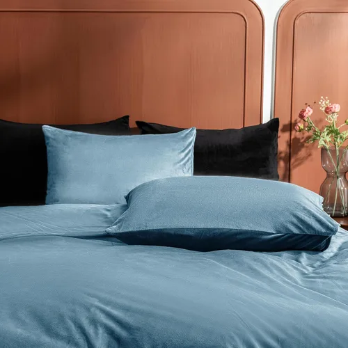 Miniatura 6 de TELUS Paquete de 2 fundas de almohada estándar de terciopelo con cremallera, súper suaves y acogedoras, fundas de almohada de franela difusa de lujo