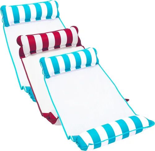 Miniatura 12 de Aqua Original Hamaca de Piscina y Hamaca de Agua Monterey 4 en 1 y Flotador - Flotadores de piscina inflables multiusos para adultos