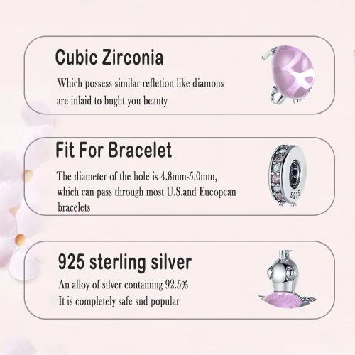 Miniatura 81 de LNQOBU Happy Life - Colgante para pulseras de abalorios, plata de ley 925 para mujer (con un espaciador de cuentas)