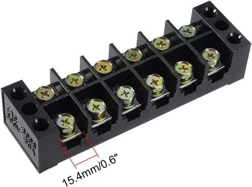 Miniatura 5 de uxcell 6 filas dobles 600V 60A Bloque de barrera de alambre Tira de terminales TBC-6006
