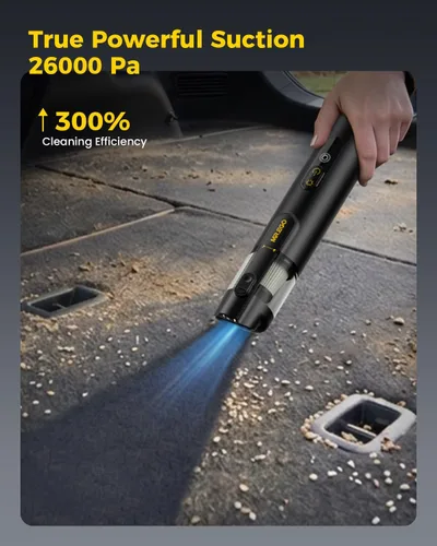 Miniatura 2 de Mr.ego Car Vacuum Portable Cordless, 26000Pa High-Power Handheld Vacuum & Air Duster with Brushless Motor, Multi-Nozzles, Green LED Light & Washable