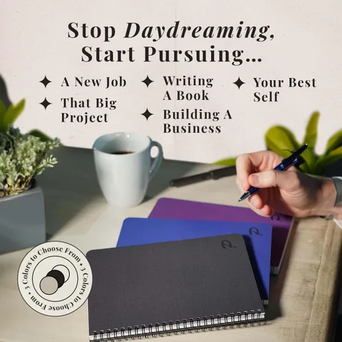Miniatura 9 de Pursuit Goal Journal - Agenda de productividad sin fecha de 6 meses para establecer objetivos, planificador diario, planificador semanal, Morado
