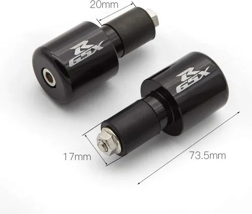 Miniatura 5 de Tapones deslizantes para manillar de motocicleta de carretera compatible con manillar hueco GSXR600 2001-2014, GSXR750 2000-2014, GSXR1000
