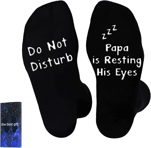 Zicozy Regalos de cumpleaños para hombres, papá, padre, marido, abuelo, calcetines para hombre, regalos para él, calcetines divertidos ideas de