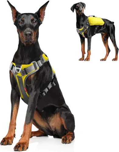 Miniatura 11 de Fida - Arnés resistente para perro, pechera para viaje, campamento o senderismo. Para perro pequeño, mediano y grande, con 2 bolsillos laterales
