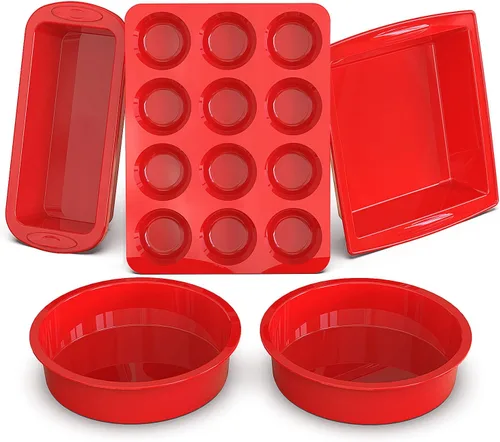 Miniatura 10 de SILIVO Moldes de Silicona para Pan y Pan de Molde (Paquete de 4) - Molde de Hornear de Silicona Antiadherente para Pan de Molde Casero, Pan y Pastel