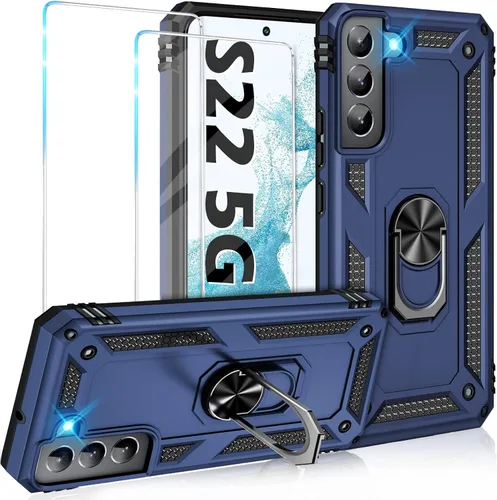 Miniatura 90 de Vaki Funda para Samsung Galaxy S22 5G con protector de pantalla integrado de grado militar, cubierta dura y resistente, funda resistente para Galaxy