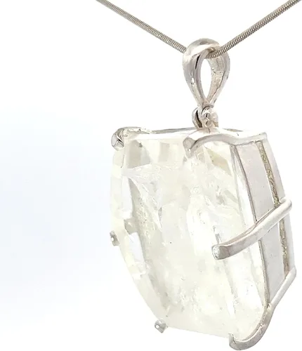 Miniatura 3 de Collar con colgante de cuarzo de manifestación de Stones Desire, Piedra Plata esterlina