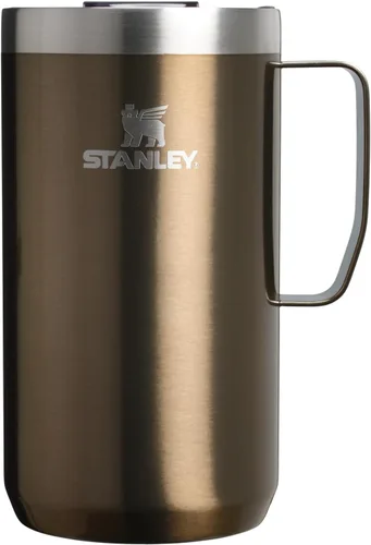 Miniatura 7 de STANLEY Everyday Camp Mug de 24 onzas, tapa para beber, taza para café, té y bebidas, taza de café aislada de acero inoxidable, sin BPA, color ceniza