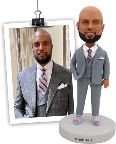 Miniatura 10 de AlOU AlOU Estatuillas personalizadas de 15 cm Bobbleheads para el Día del Padre, Día de la Madre, Padres, Jefe, Colegas, Familia y Amigos