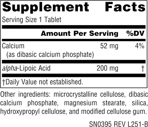Miniatura 2 de Source Naturals Ácido Alfa Lipoico, Protección Antioxidante* - 200 mg - 60 Tabletas