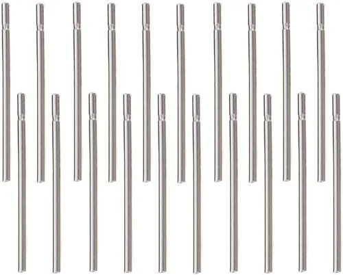 Miniatura 5 de 10 pares de aretes de plata de ley de 0.43 pulgadas de largo, aretes de aguja de plata para mujer, mini protector de oídos, antialérgicos, básicos