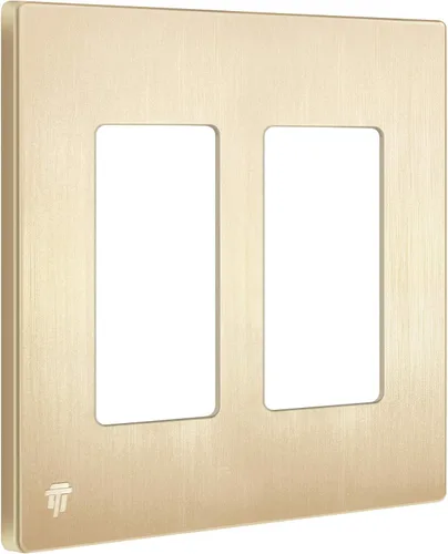 Miniatura 8 de ENERLITES Serie Elite Placa de Pared Decorativa sin Tornillos Cubierta de Tomacorriente Segura para Niños, Acabado Brillante, Tamaño 2-Gang 4.68" H